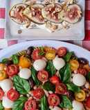Ensalada de 10 ingredientes esenciales básicos de la cocina italiana + postre de otros 3 ing ❤️ 🇮🇹 🤌🏼