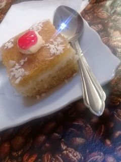صورة لوصفة بسبوسه بالقشطه هشه