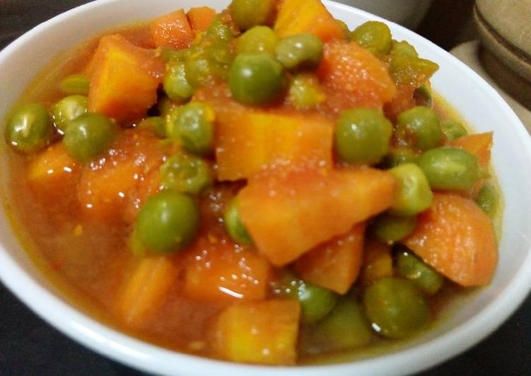 Carrots and peas stew