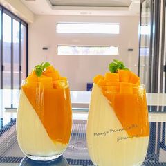 A picture of Mango Panna Cotta.