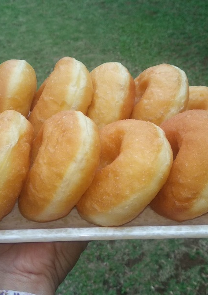Foto resep Cara mudah membuat donat hanya diaduk aduk saja hasil kokoh empuk lembut menul menul