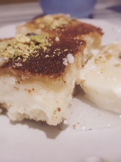 صورة لوصفة بسبوسة بالقشطة