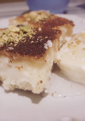 صورة لوصفة بسبوسة بالقشطة