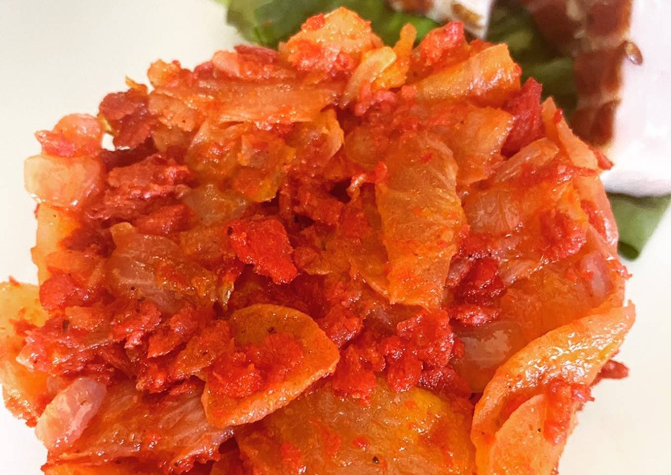 “Papas” con chorizo keto