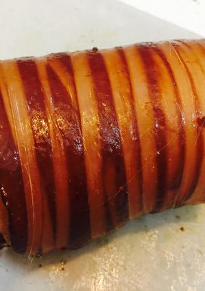 Hình của món Thịt ba chỉ cuộn tròn hom.