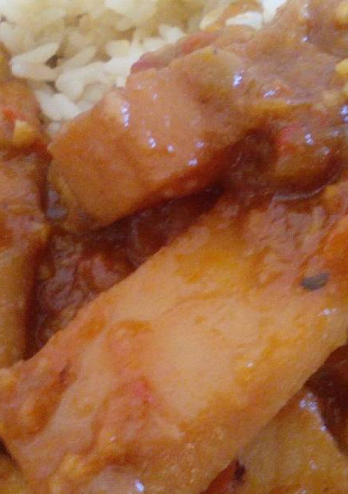 Una foto de Calamares en salsa