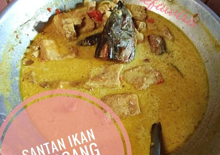 Sayur santan ikan panggang bumbu kuning pedas