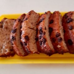 A picture of Banana walnut chocochips cake.