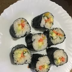 A picture of Vegetable Maki sushi.