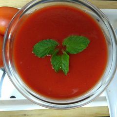 A picture of Tomato Carrot Soup.