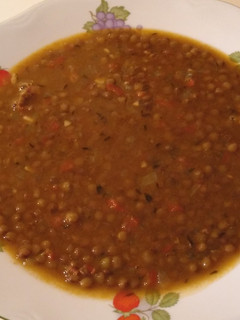 Una foto de Lentejas rehogadas al estilo canarión sin gluten