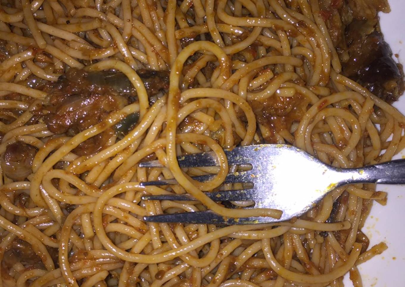 Jollof spaghetti