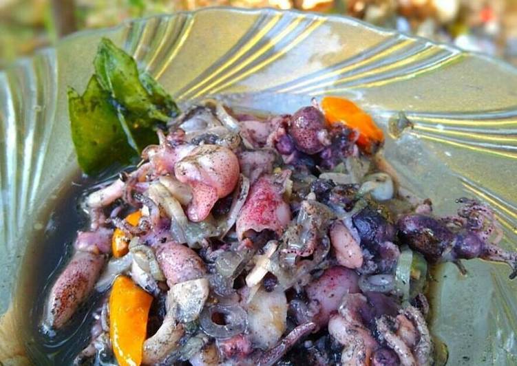 Resep Cumi bumbu hitam Lezat
