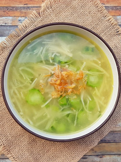 Foto resep Sup Oyong Jamur Enoki