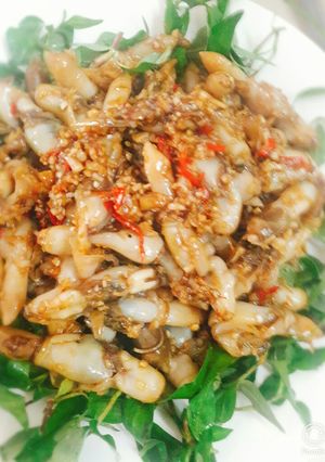 Hình của món Ốc móng tay xào sả ớt.