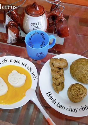 Hình của món #33 | Bánh bao chay chùm ngây & Đậu hủ non yến mạch sữa công thức.