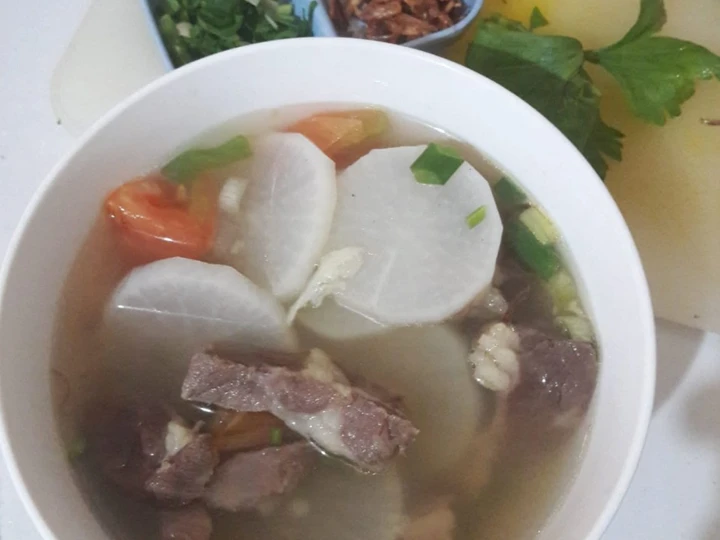 Langkah Mudah untuk Menyiapkan Resep Sup Sapi Lobak praktis Anti Ribet, Sempurna