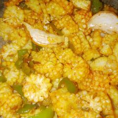Garlic baby corn fry A picture of Garlic baby corn fry.