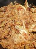 Arroz con "camagrocs" y pollo