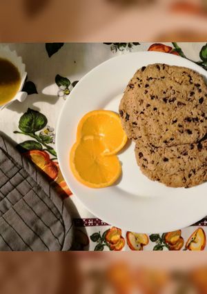 Foto di Mega burger di fagioli rossi con salsa all'arancia