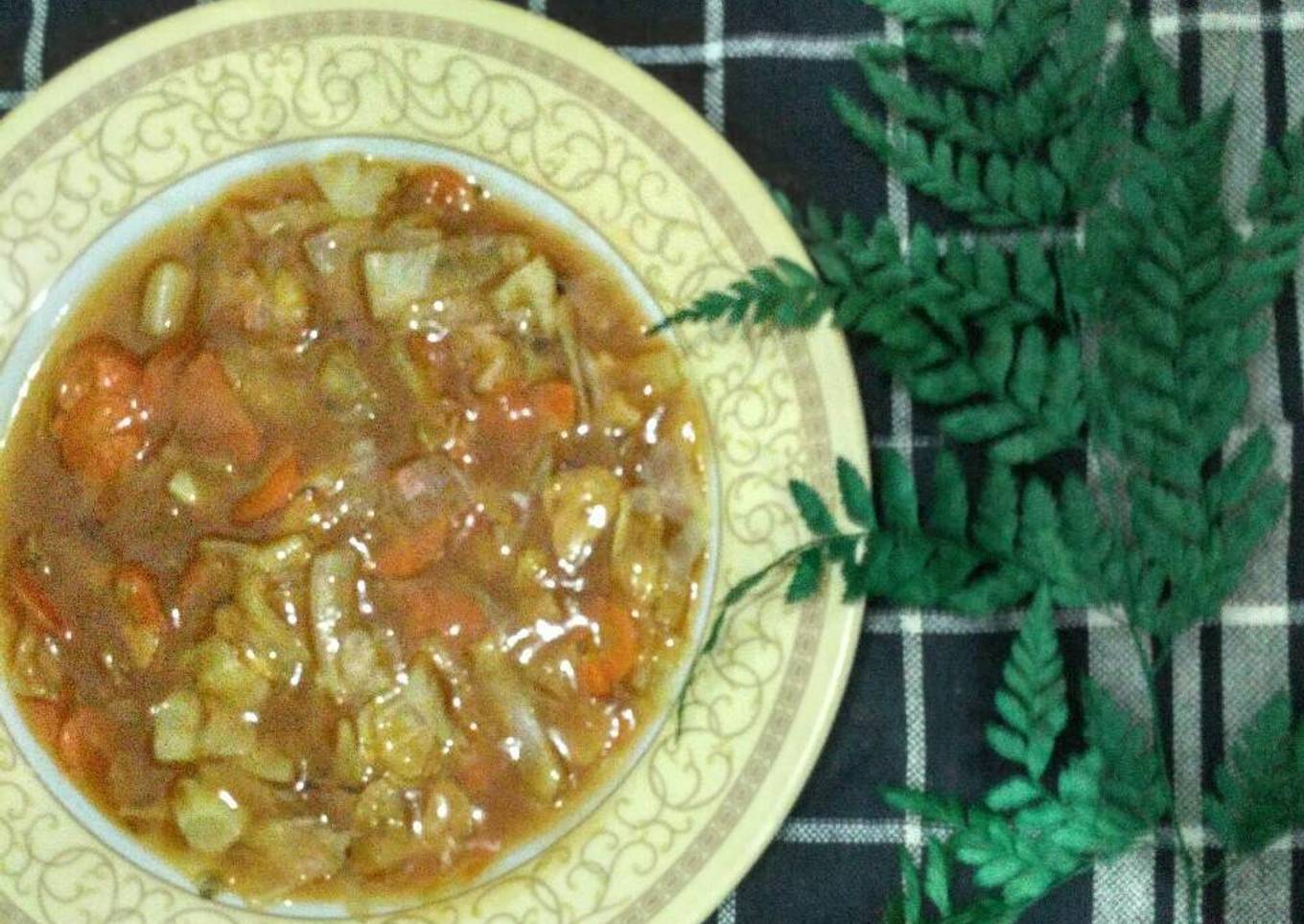 Sayur Rebus Saus Pedas Asam Manis