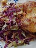 Ensalada de repollo morado y repollo blanco