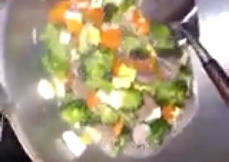 Resep Ca Brokoli Bakso Lezat