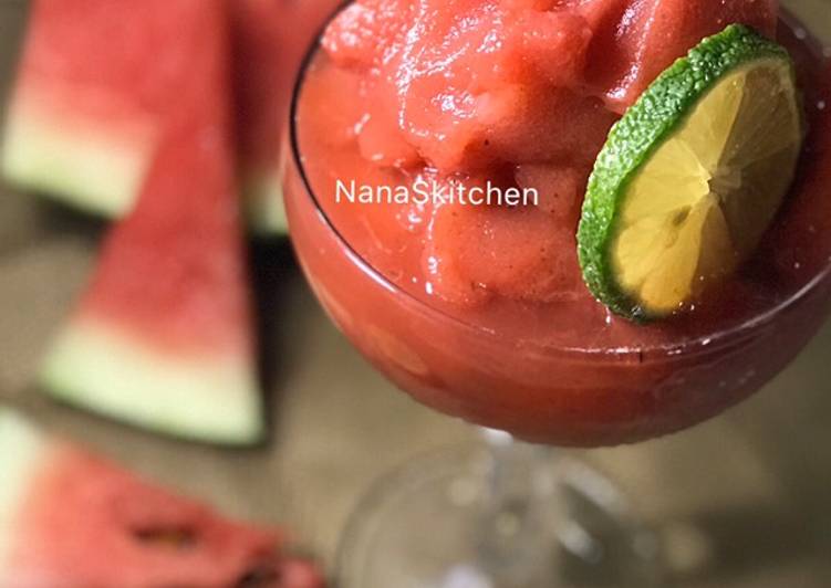 Steps to Prepare Super Quick Homemade Watermelon Slush 🍉😋