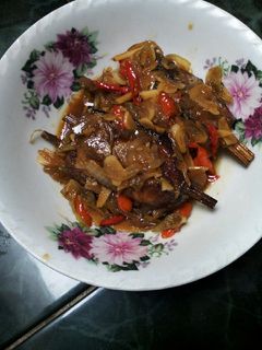 Foto resep Ikan Asap tumis kecap pedas