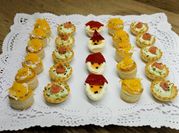 Una foto de canapés sin carne