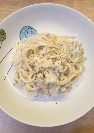 Foto resep Creamy Mushroom Chicken Spaghetti