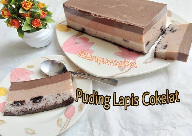 Resep 108》Puding Lapis Cokelat Oreo Milo &amp; Tips Lapisan Melekat Kuat yang Lezat Sekali