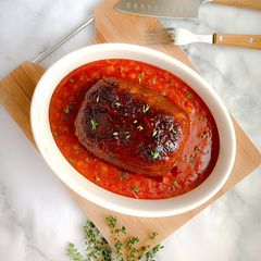 A picture of Glazed meatloaf.