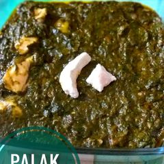 A picture of Palak paneer.