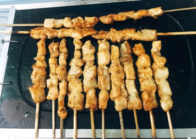 Sate Ayam bakar batu (bumbu kecap)