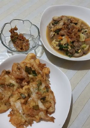 Foto resep Tumis Sehat: Oseng Jamur, Sambal Terasi, Ikan Dero tepung basah