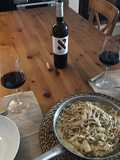 Tallarines fungi porcini y salsa de espárragos frescos y anchoa