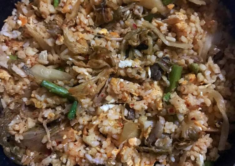 Kimchi Asparagus Fried Rice