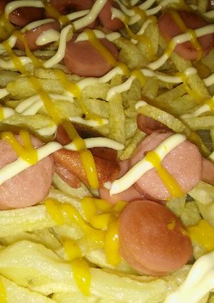 Una foto de Salchipapas