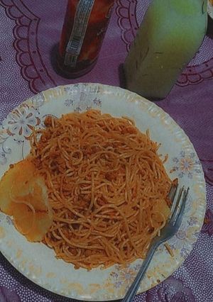 عکسی از دستور ماکارونی با سویا❤🤪