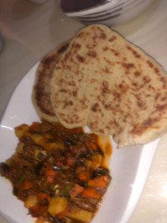 A picture of Naan bread.
