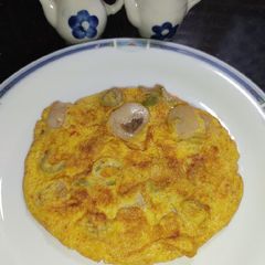 A picture of Mushroom Olive Omelette.