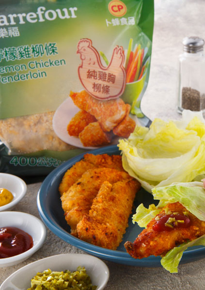 【家樂福廚房】檸檬雞柳條生菜拼盤 的食譜成品照片