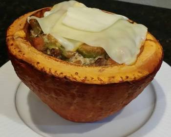 New Recipe Brads Hubbard squashkin with harvest stuffing Delicious Steady