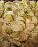 Coles de Bruselas con salsa bechamel