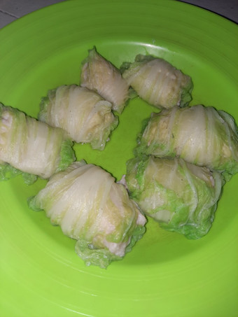 Anti Ribet, Membuat Sawi gulung isi ayam cincang kukus Simpel