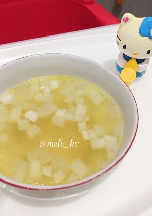Foto resep Sop Tungkua (Kundur) Kuah Ayam Praktis 3 Bahan - MPASI 1y+