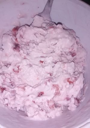 A picture of No Churn Vegan Strawberry Ice Cream.