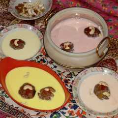 Gulab jamun with Rabri rose flavour and in butter scotch, vanilla, rajbhog flavour-レシピのメイン写真