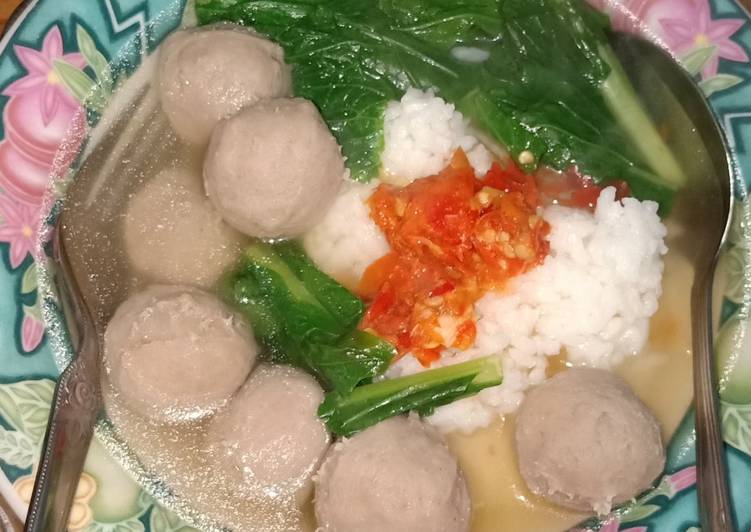 [20] Bakso Special Nasi Putih